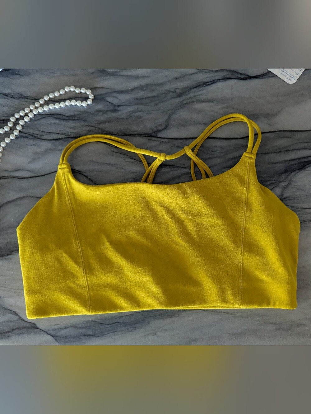 Athleta Mustard Sports Bra